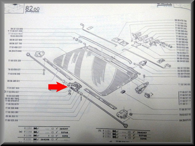 Motor open dak – Renault 16 – OEM 7700575871