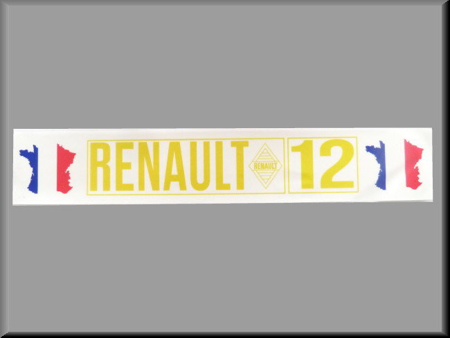 Sticker intérieur voiture 41x7 cm – Renault 12