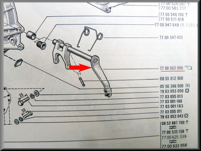 Arbre de transmission - Renault 16 - OEM 7700562950