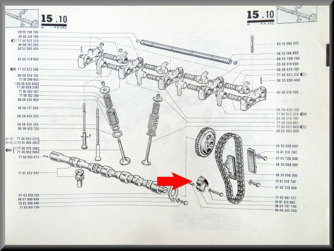 Distributieketting spanner – Renault 12 Gordini – Renault 16 - Renault 15 - Renault 17 - OEM 7700578994 / 0855797700
