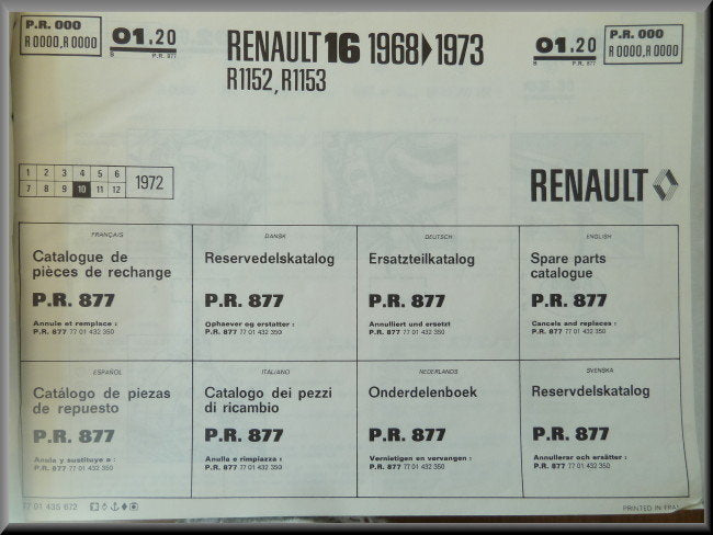 P.R. 877 editie 6 – Renault 16 TL, L