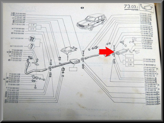 Einddemper Break – Renault 12 – OEM 7700590745