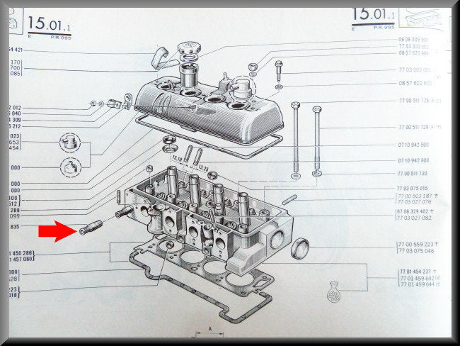 Tête de pompe à eau – Renault 16 TX, TS – OEM 7700530835