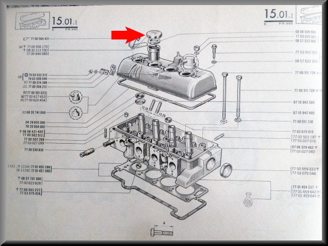 Olie dop – Renault 12 – Renault 15 - renault 17 - Renault 16 - OEM 7700644083