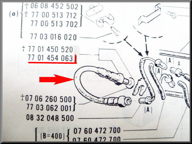 Remslang set voor – Renault 16 – OEM 7701450520
