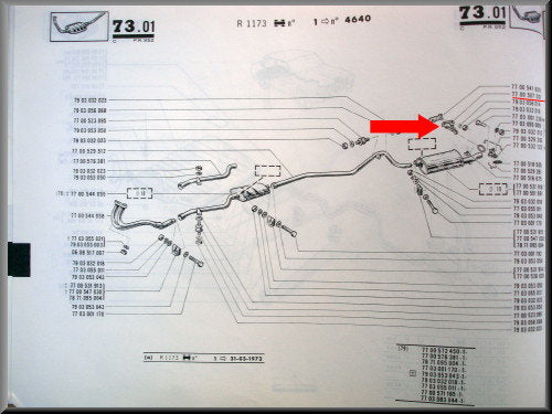Uitlaat beugel – Renault 12 – OEM 7700507201