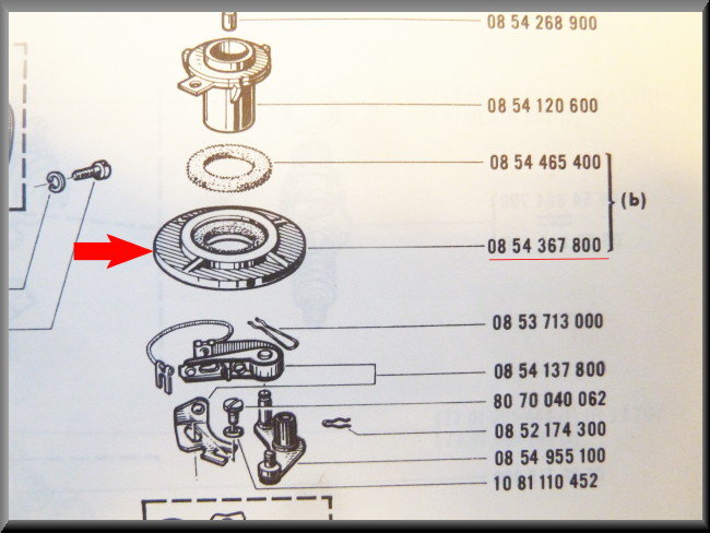 Capuchon en coton pour unité d'allumage – Renault 12 – Renault 15 - Renault 17 - Renault 16 - OEM 0854367800