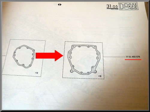 Pakking versnellingsbak – Renault 12 – Renault 15 - Renault 17 - Renault 16 - OEM 7701493076