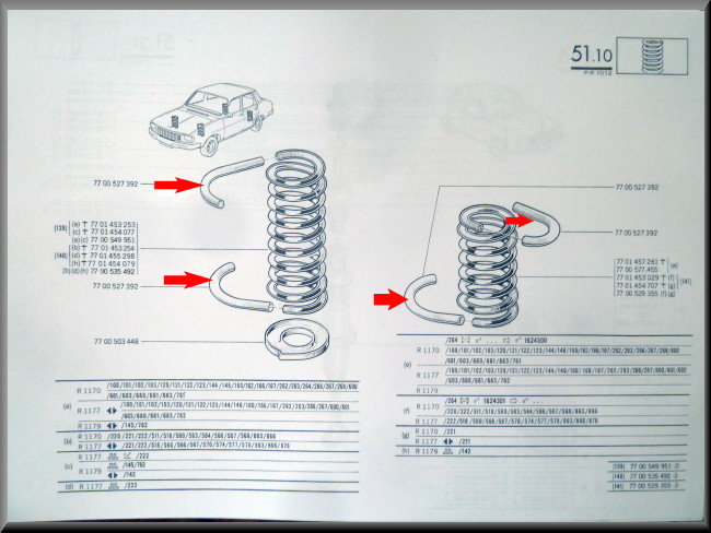 Spring protection – Renault 12 – Renault 15 - Renault 17 - OEM 7700527392