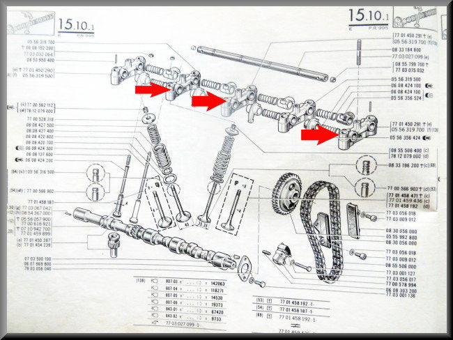 Steun tuimelaaras (zonder boring) – Renault 16 TX, TS – OEM 7701450291