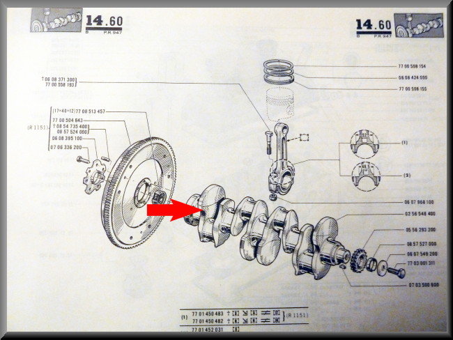Krukas (geslepen) – Renault 16 TX, TL, TS – OEM 0256548400A