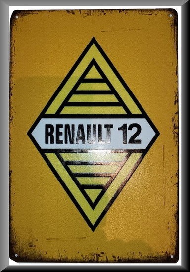 Metal sign with (20x30cm) – Renault 12