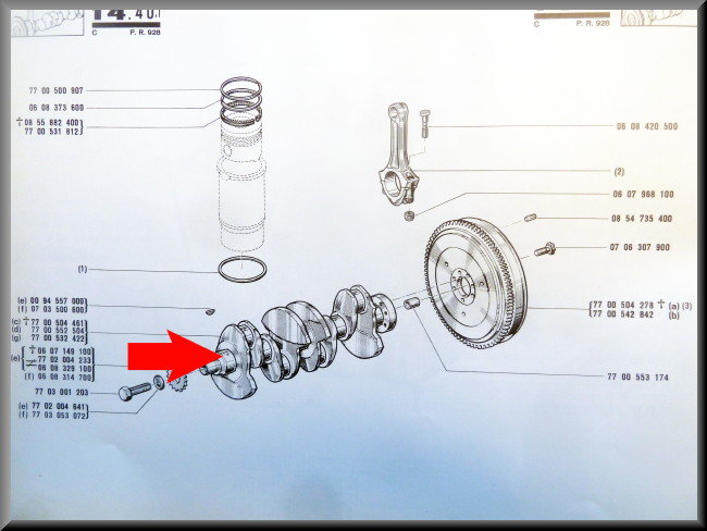 Crankshaft R12 (ground, Excl: 150 euro deposit for trade-in)