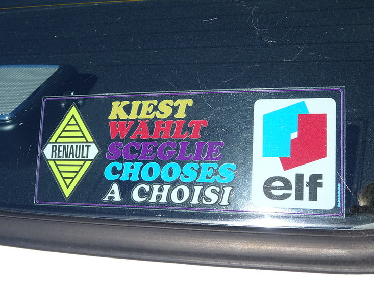 Binnenruit sticker "elf" 26 x10 cm – Renault diverse
