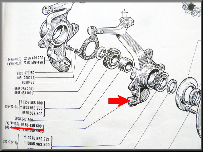 Fusee links – Renault 16 L (1150) – OEM 0256439600
