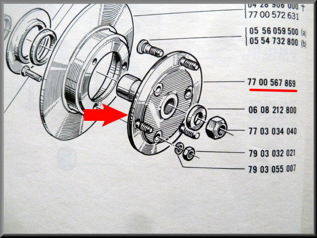 Moyeu de roue – Renault 16 – OEM 7700567869