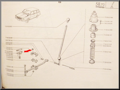 Reverse lockout – Renault 12 – Renault 5 turbo - OEM 7701348495