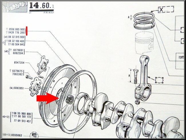 Starterkrans – Renault 16 – OEM 0428776200