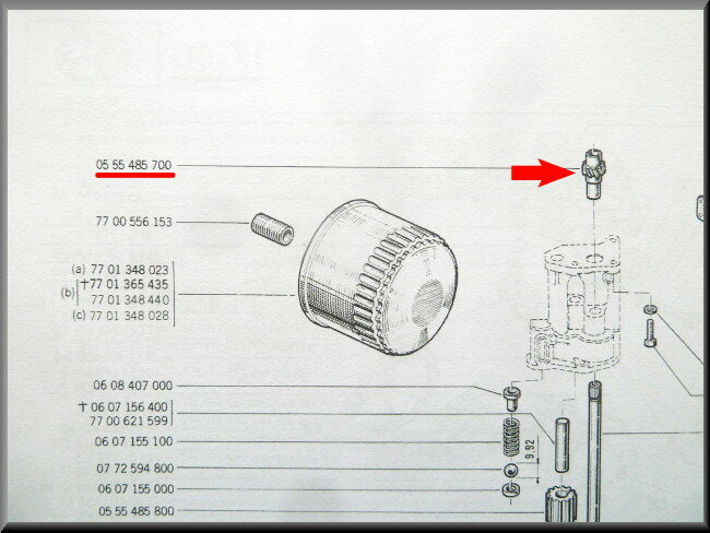 Pignon de distribution – Renault 12 – Renault 15 - Renault 4 - Renault 5 - OEM 0555485700