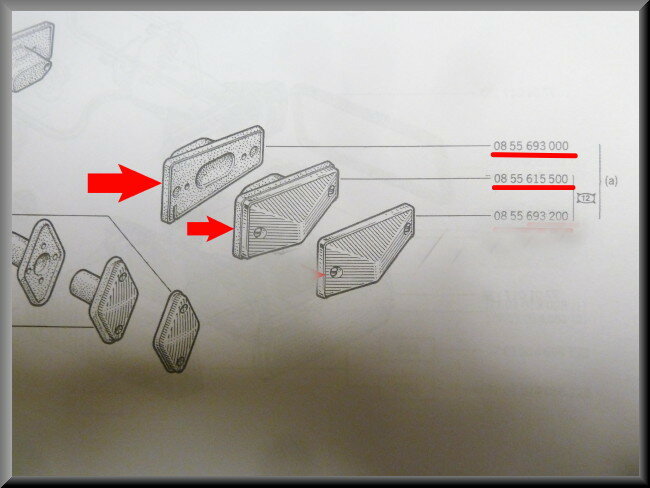 Unité de clignotant gauche – Renault 12 – Renault 16 - Renault 17 - Renault 16 - OEM 0855693000 / 0855615500