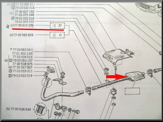 Middendemper – Renault 12 – OEM 7700610286