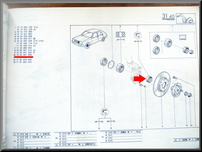 Keerring (46-60-16 mm) – Renault 14 – OEM 7903087009 – NOS