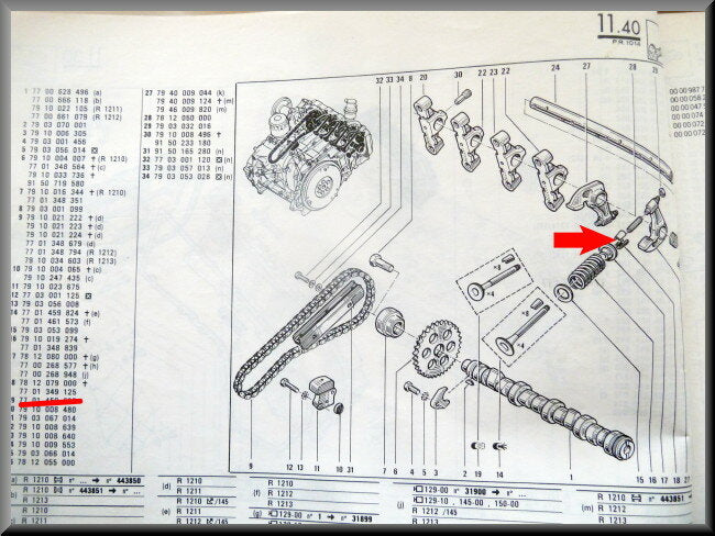 Valve key (2 pieces) – Renault 14 – OEM 7701349125