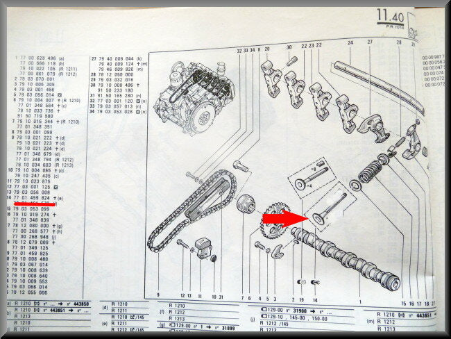 Inlet valve – Renault 14 – OEM 7701459824 / 7701461573 – NOS