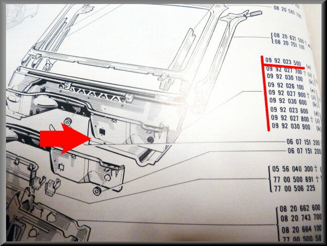 Paravan bak – Renault 16 – OEM 0992023500