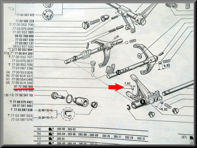 Detent ball 8 mm – Renault 16 – OEM 0772590900