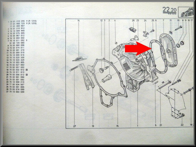Pakking distributiedeksel – Renault 14 – OEM 7910003502 – NOS