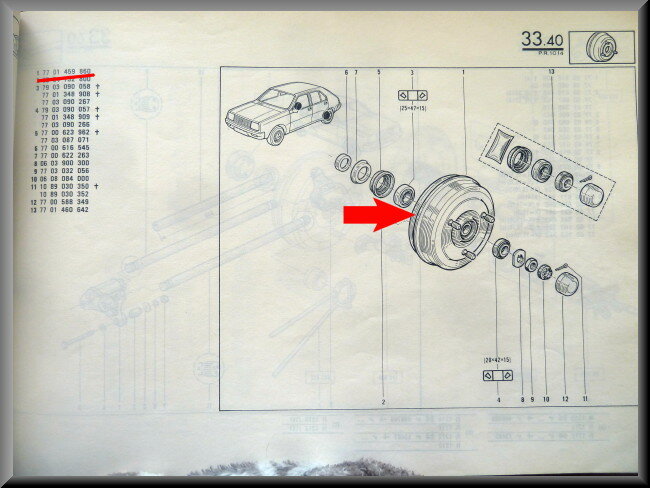 Remtrommel – Renault 14 – OEM 7701459860 – NOS