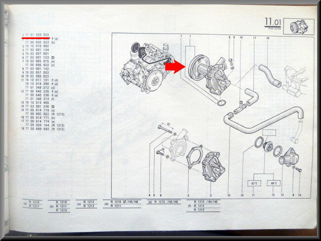 Waterpomp met poelie – Renault 14 – OEM 7701459820 – NOS