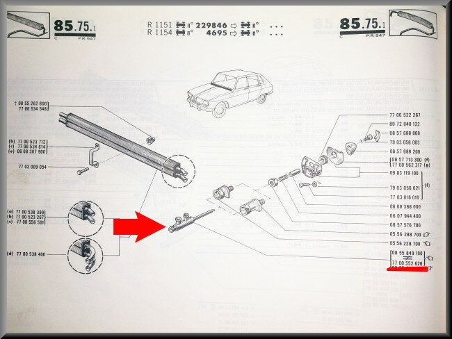 Heater tap – Renault 16 – OEM 7700552626