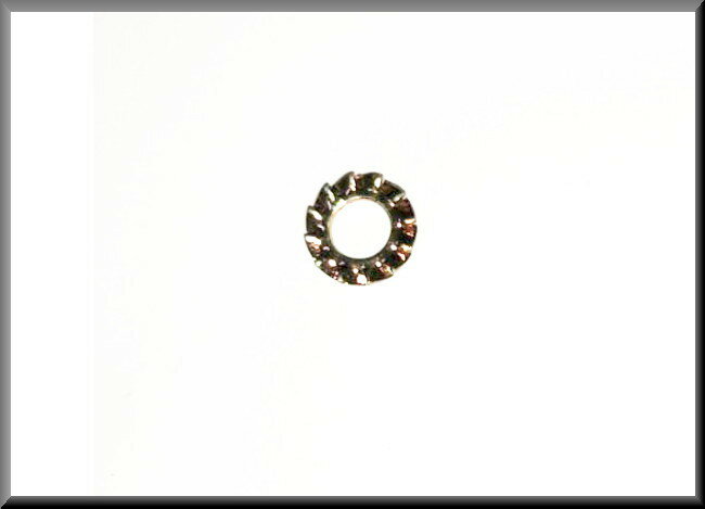 Sluitring dubbel gekarteld M4 (geel gepassiveerd)
