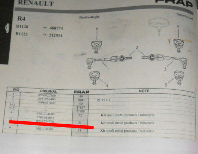 Lower ball joint – Renault 4 – OEM 0981724700 – NOS