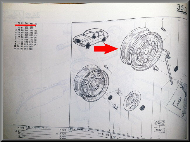 Jante – Renault 14 – OEM 7701348480 – NOS