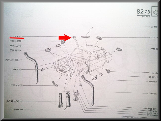 Bouchon de carrosserie 35 mm – Renault 12 – OEM 7700518757
