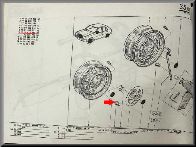 Wielmoer – Renault 14 – OEM 7700623380 – NOS