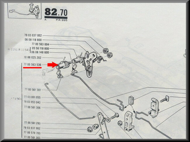 Slothuis motorkap – Renault 16 – OEM 7700563536