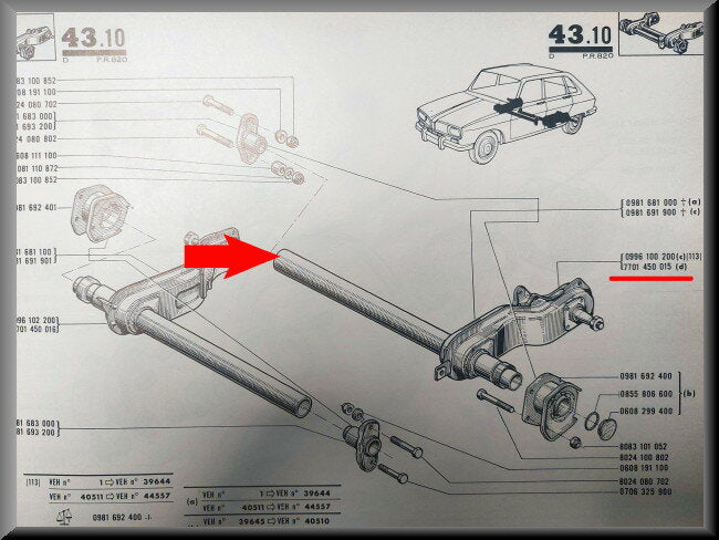 Achteras links – Renault 16 – OEM 7701450015 / 7701455178