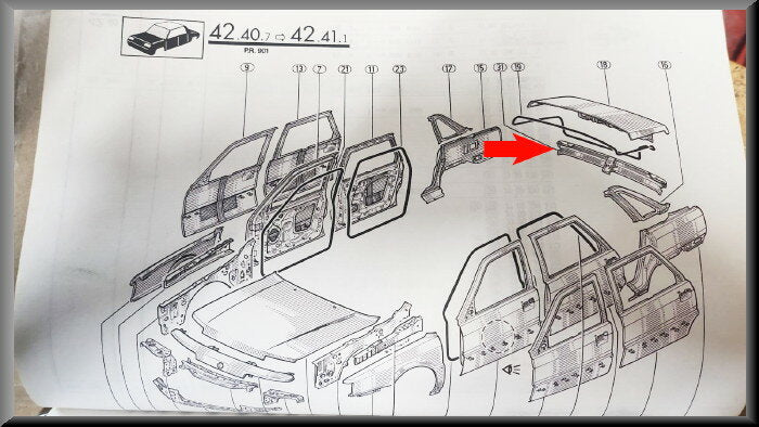 Achterbalk – Renault 21 – OEM 7751464127