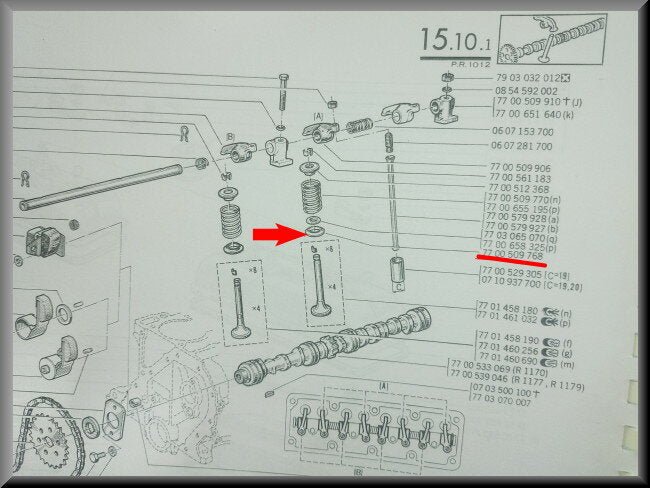 Valve cup – Renault 12 – OEM 7700509968