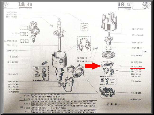 Contactpunten Ducellier – Renault 12 – Renault 16 -Renault 18 - OEM 0854137800