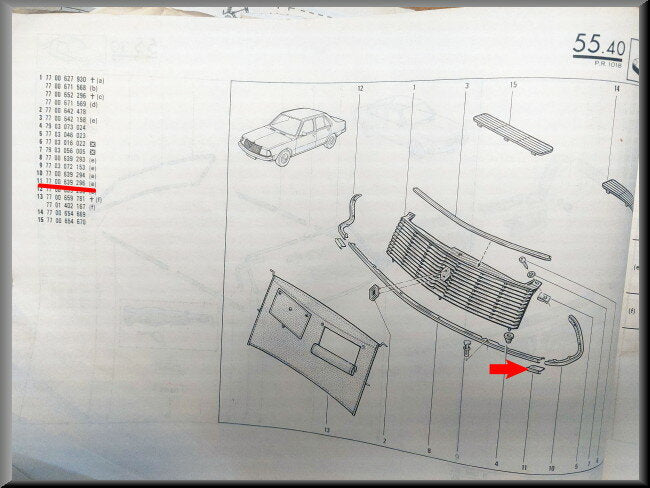 Moulure pièce de raccordement – Renault 18 – OEM 7700639296 – NOS