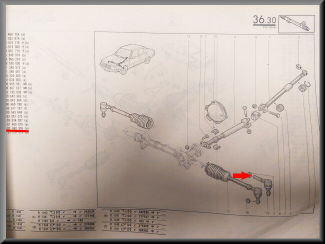 Spoorstang einde links – Renault 4 - Renault - Renault 18- Renault diverse – OEM 7701460955 – NOS