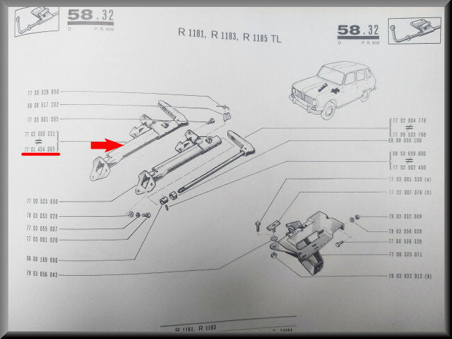 Handrem – Renault 6 - Renault Rodeo – OEM 7701454065 – NOS
