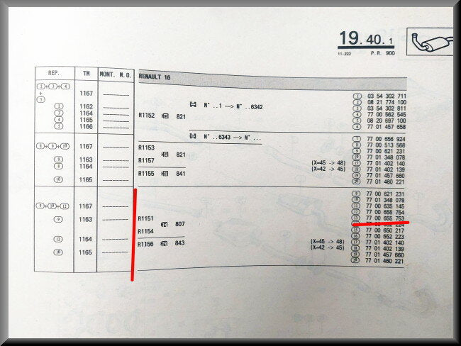 Uitlaat vlampijpje – Renault 16 TX, TS – OEM 7700655753