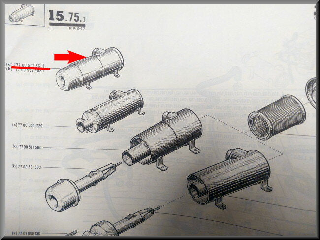 Luchtfilterhuis – Renault 16 TS – OEM 7700501561