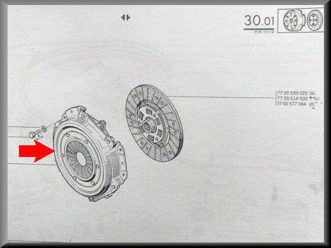 Pressure Plate 170 mm – Renault 12 – OEM 7700521783